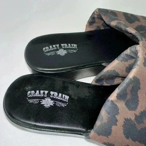 90s Platty Crazy Train Leopard Platform Sandals Size 10 Brown / Women’s - Picture 6 of 10